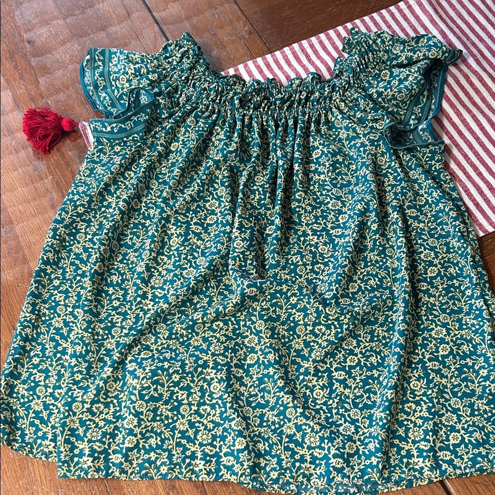 Max Studio women’s XL Floral Green Top